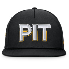 Pittsburgh Penguins Fanatics Authentic Pro Rink Team Code Snapback Hat - Black - NHL 202498912