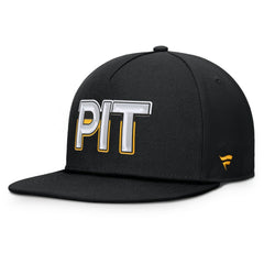 Pittsburgh Penguins Fanatics Authentic Pro Rink Team Code Snapback Hat - Black - NHL 202498912