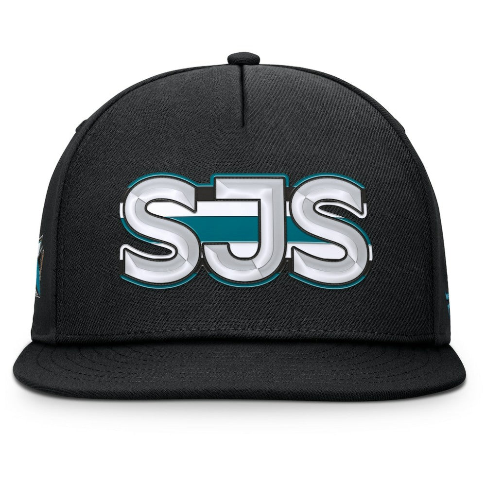 San Jose Sharks Fanatics Authentic Pro Rink Team Code Snapback Hat - Black - NHL 202498913
