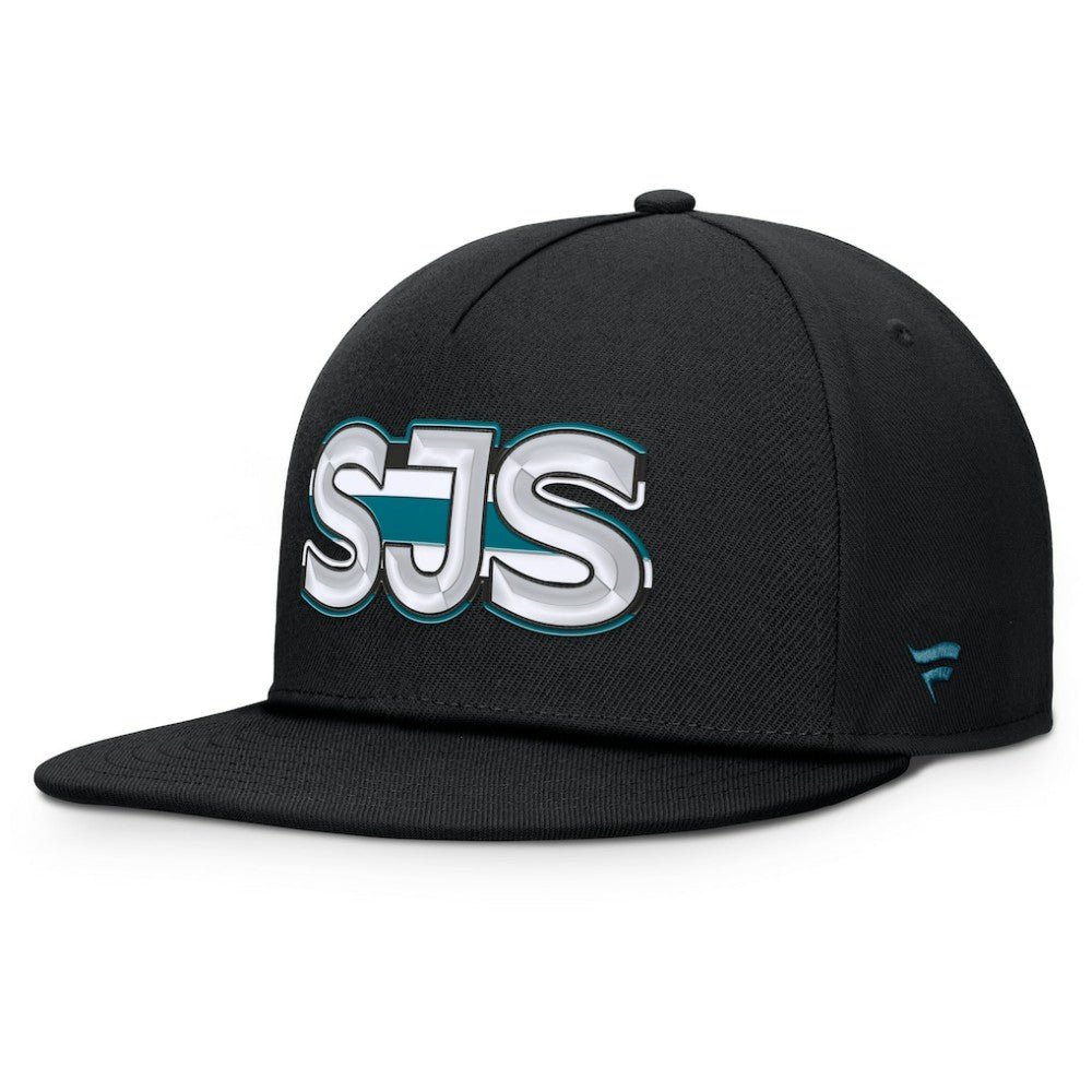 San Jose Sharks Fanatics Authentic Pro Rink Team Code Snapback Hat - Black - NHL 202498913