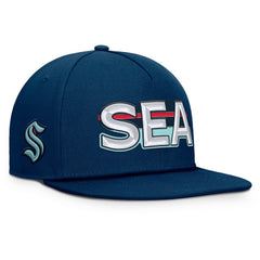 Seattle Kraken Fanatics Authentic Pro Rink Team Code Snapback Hat - Deep Sea Blue - NHL 202498914