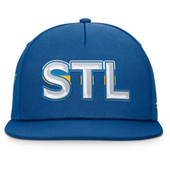 St. Louis Blues Fanatics Authentic Pro Rink Team Code Snapback Hat - Blue - NHL 202498915