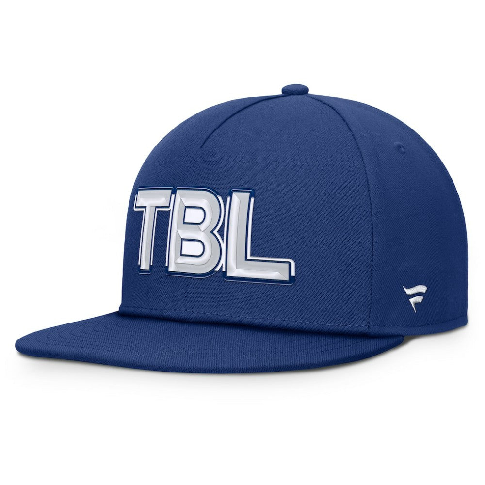 Tampa Bay Lightning Fanatics Authentic Pro Rink Team Code Snapback Hat - Blue - NHL 202498916