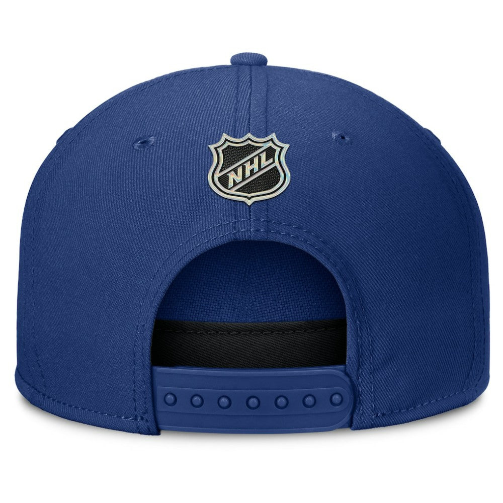 Vancouver Canucks Fanatics Authentic Pro Rink Team Code Snapback Hat - Blue - NHL 202498918