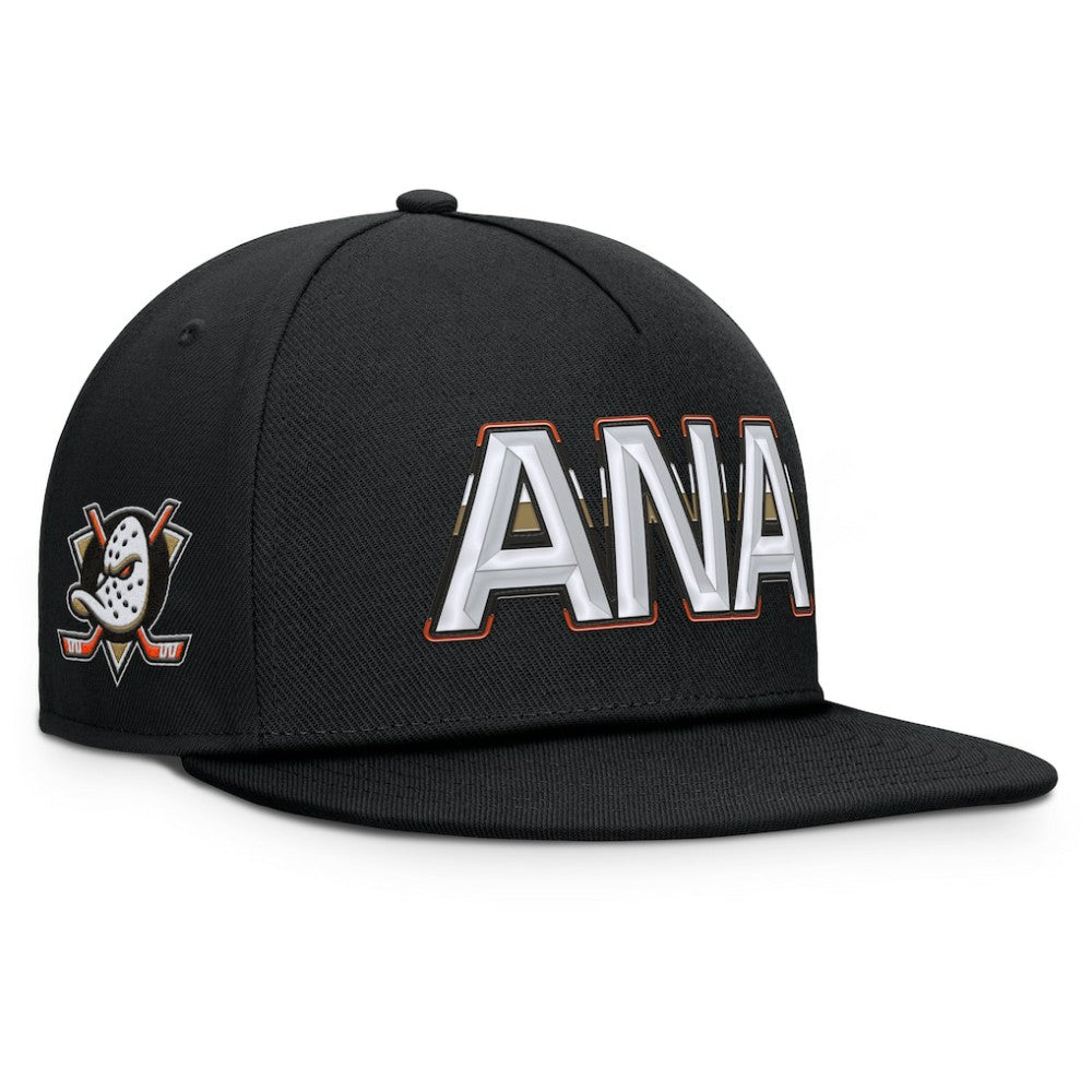 Anaheim Ducks Fanatics Authentic Pro Rink Team Code Snapback Hat - Black - NHL 202498922