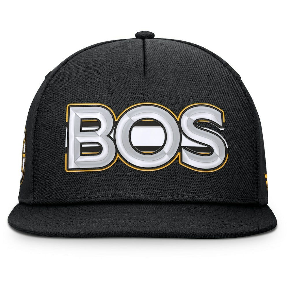Boston Bruins Fanatics Authentic Pro Rink Team Code Snapback Hat - Black - NHL 202498923