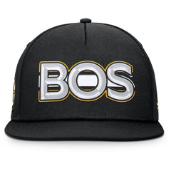 Boston Bruins Fanatics Authentic Pro Rink Team Code Snapback Hat - Black - NHL 202498923