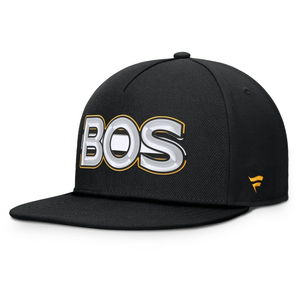 Boston Bruins Fanatics Authentic Pro Rink Team Code Snapback Hat - Black - NHL 202498923