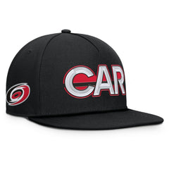 Carolina Hurricanes Fanatics Authentic Pro Rink Team Code Snapback Hat - Black - NHL 202498926