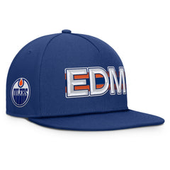 Edmonton Oilers Fanatics Authentic Pro Rink Team Code Snapback Hat - Royal - NHL 202498928