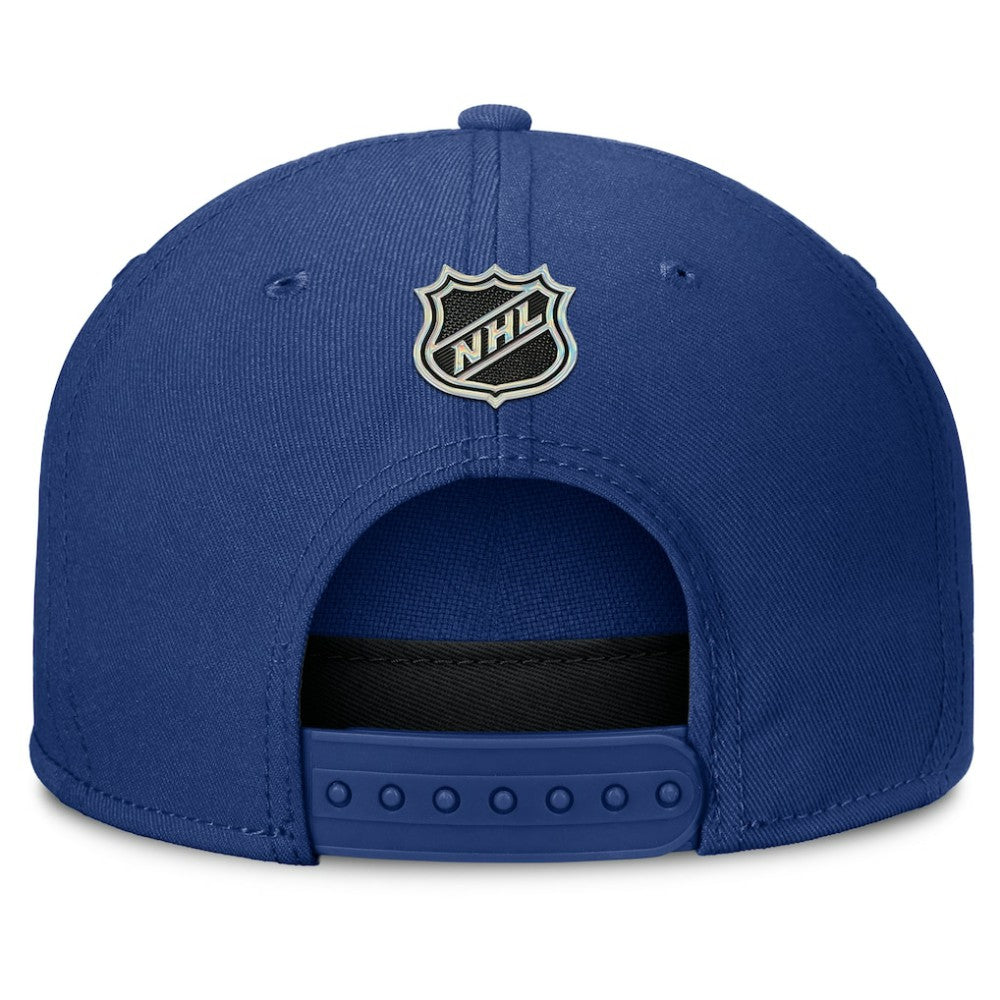Edmonton Oilers Fanatics Authentic Pro Rink Team Code Snapback Hat - Royal - NHL 202498928