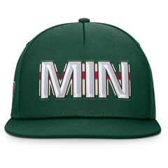Minnesota Wild Fanatics Authentic Pro Rink Team Code Snapback Hat - Green - NHL 202498931