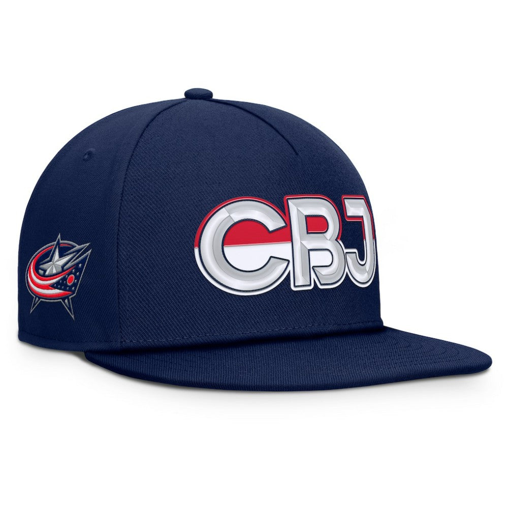 Columbus Blue Jackets Fanatics Authentic Pro Rink Team Code Snapback Hat - Navy - NHL 202498932