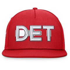 Detroit Red Wings Fanatics Authentic Pro Rink Team Code Snapback Hat - Red - NHL 202498934