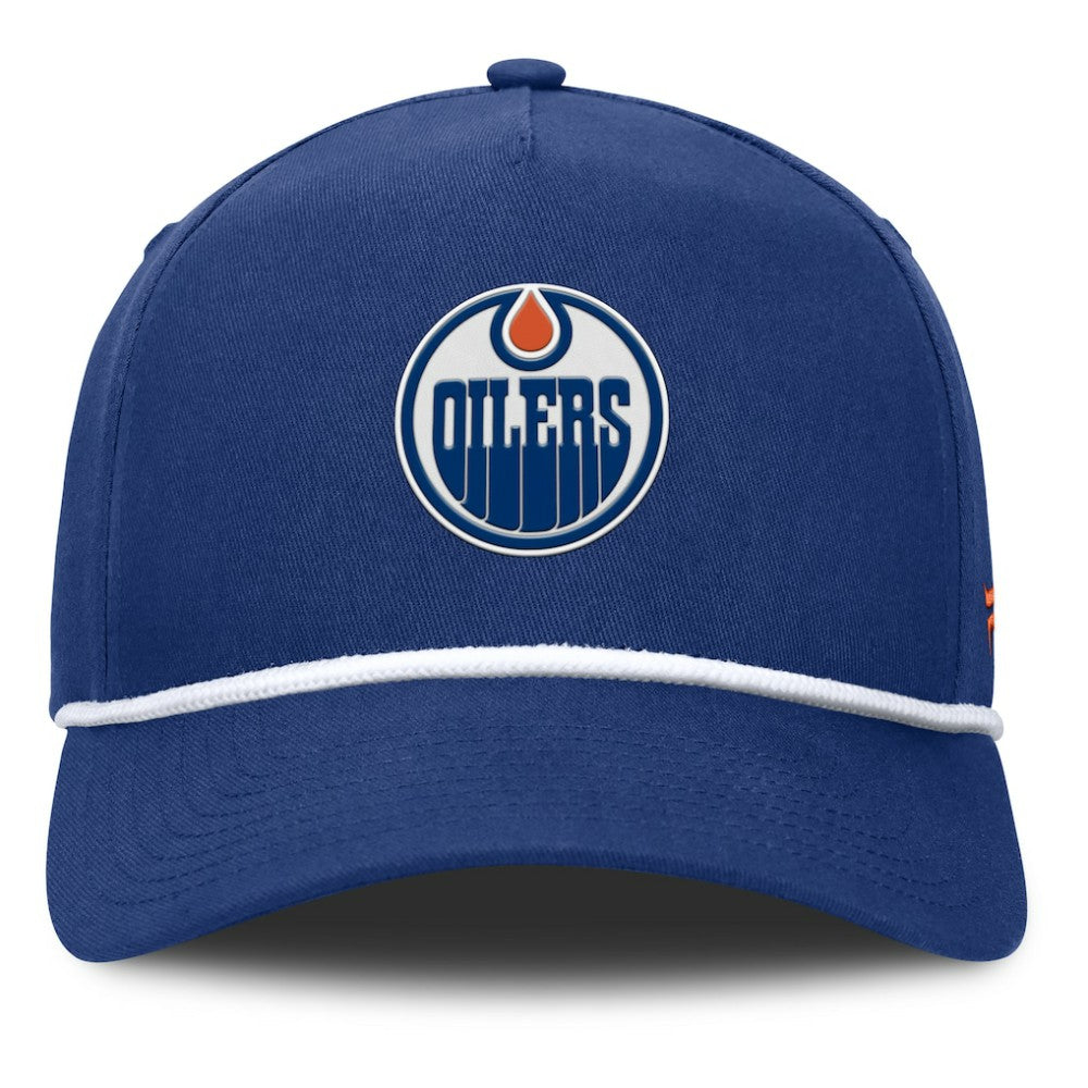 Edmonton Oilers Fanatics Authentic Pro Rink Roper A-Frame Adjustable Hat - Royal - NHL 202498942