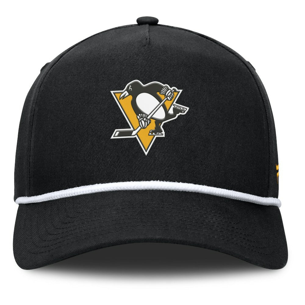Pittsburgh Penguins Fanatics Authentic Pro Rink Roper A-Frame Adjustable Hat - Black - NHL 202498954