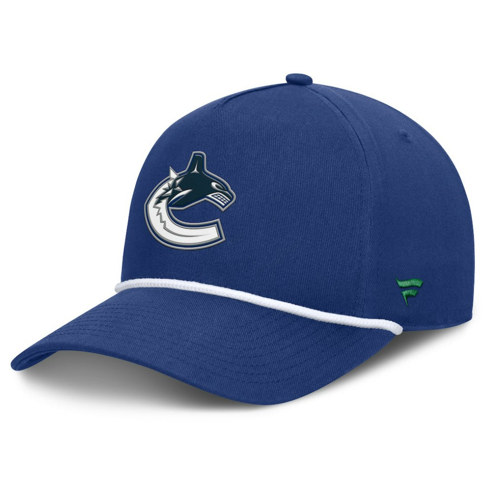 Vancouver Canucks Fanatics Authentic Pro Rink Roper A-Frame Adjustable Hat - Blue - NHL 202498964
