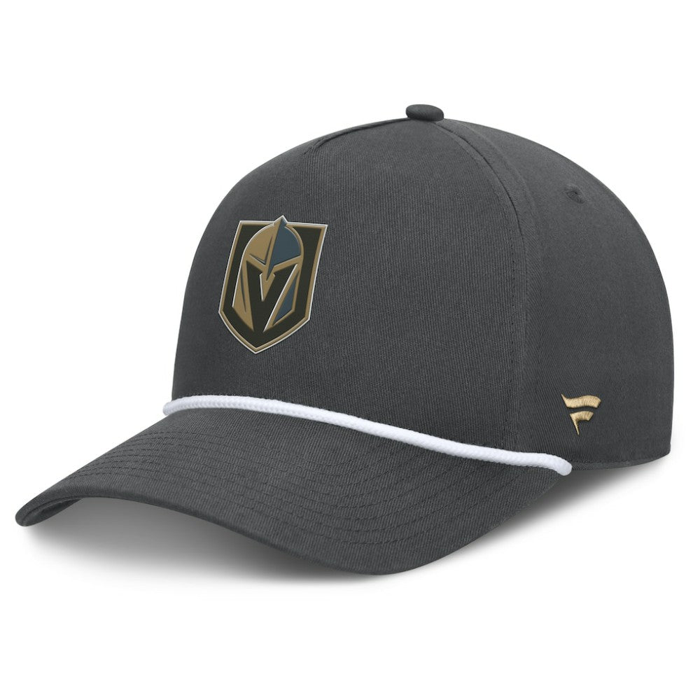 Vegas Golden Knights Fanatics Authentic Pro Rink Roper A-Frame Adjustable Hat - Charcoal - NHL 202498966