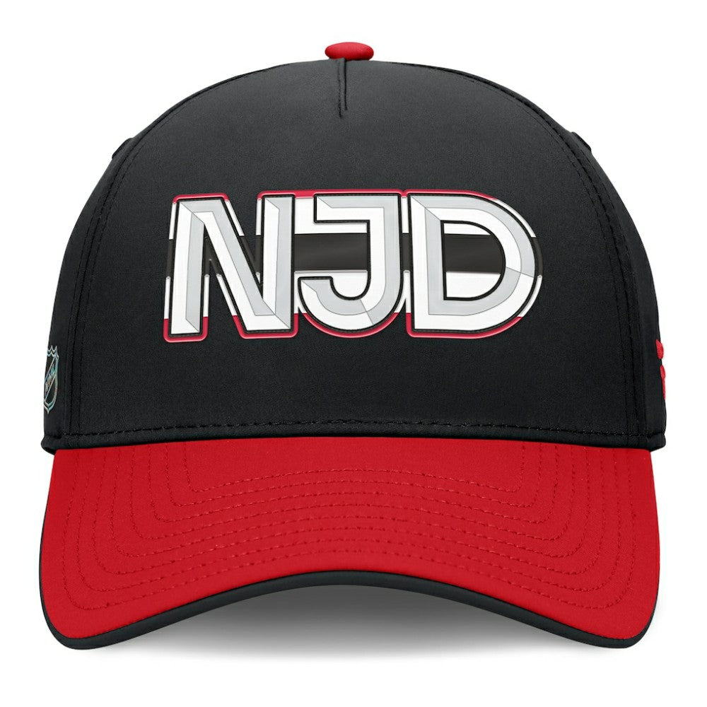 New Jersey Devils Fanatics Authentic Pro Rink Team Code Flex Hat - Black/Red - NHL 202498970