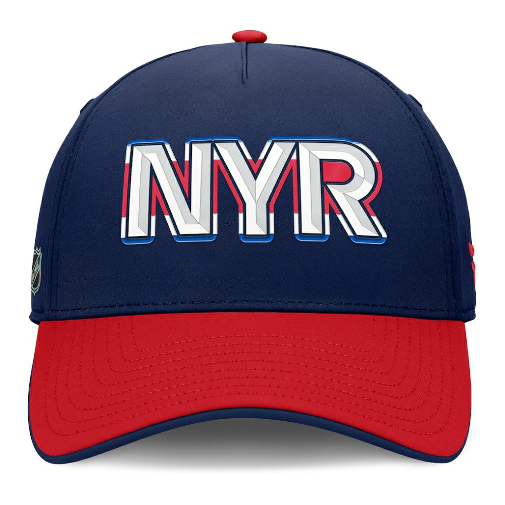 New York Rangers Fanatics Authentic Pro Rink Team Code Flex Hat - Navy/Red - NHL 202498972