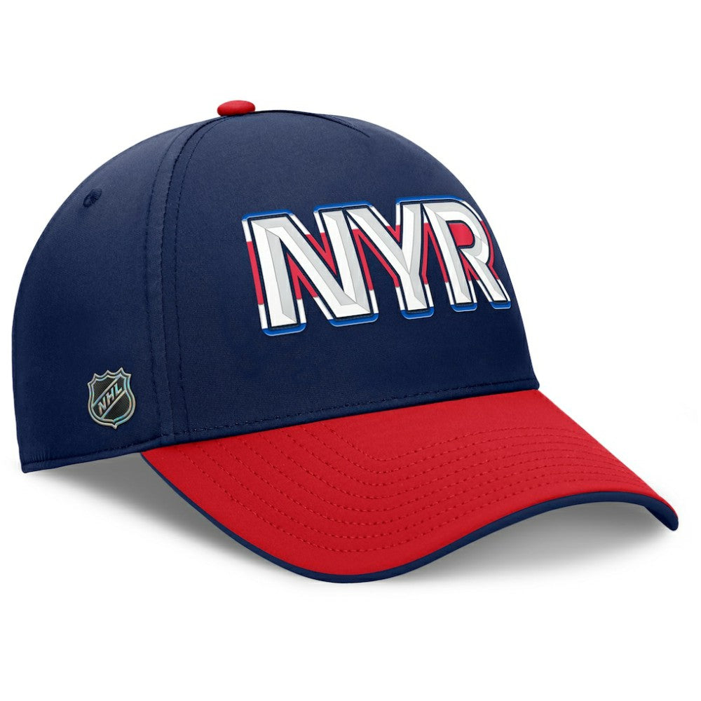 New York Rangers Fanatics Authentic Pro Rink Team Code Flex Hat - Navy/Red - NHL 202498972