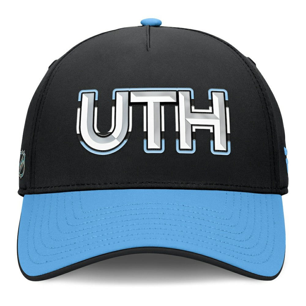 Utah Mammoth Fanatics Authentic Pro Rink Team Code Flex Hat - Black/Light Blue - NHL 202498973