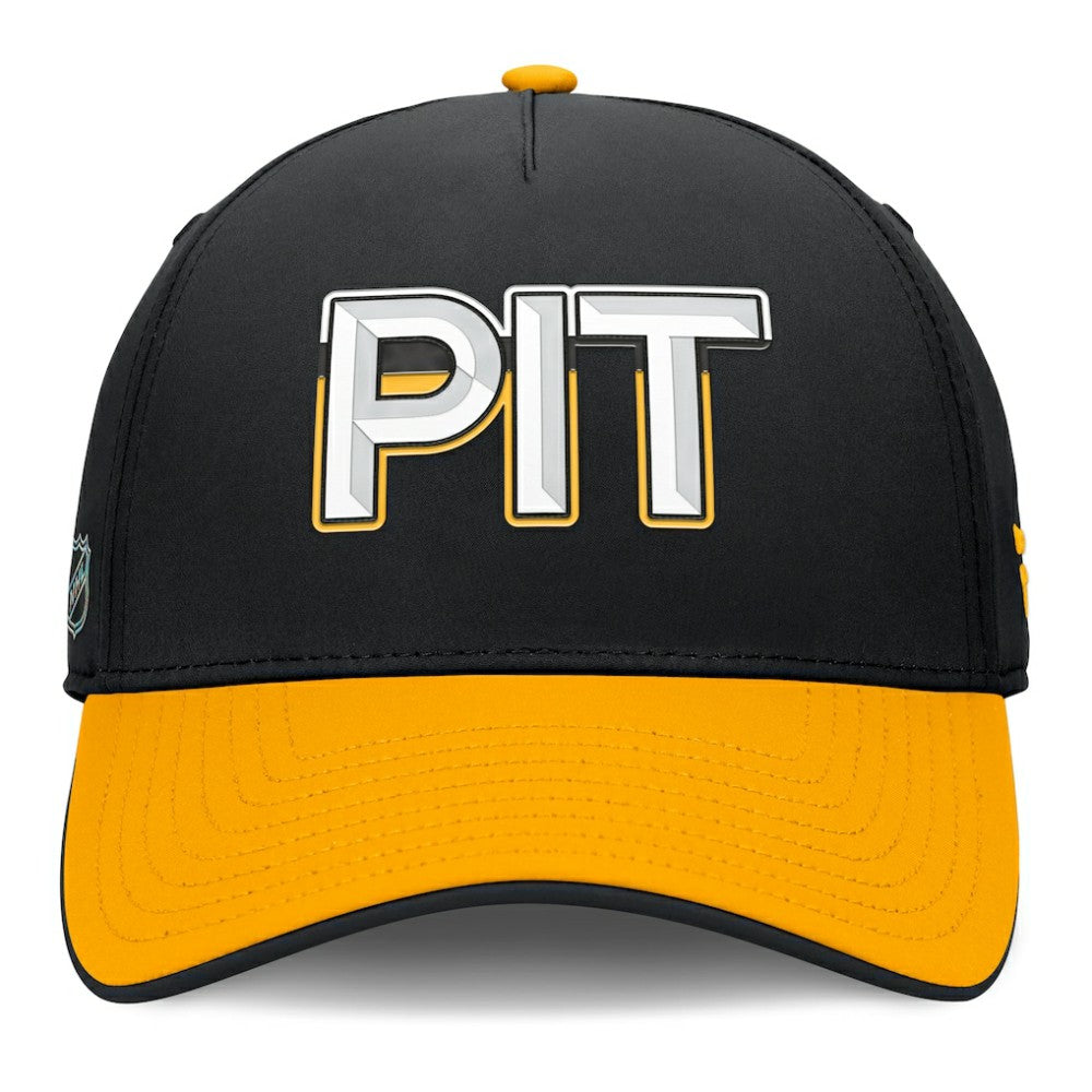 Pittsburgh Penguins Fanatics Authentic Pro Rink Team Code Flex Hat - Black/Gold - NHL 202498976