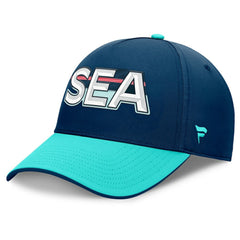 Seattle Kraken Fanatics Authentic Pro Rink Team Code Flex Hat - Deep Sea Blue/Light Blue - NHL 202498978
