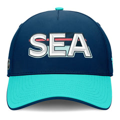 Seattle Kraken Fanatics Authentic Pro Rink Team Code Flex Hat - Deep Sea Blue/Light Blue - NHL 202498978