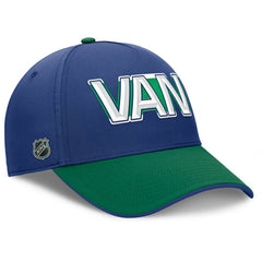 Vancouver Canucks Fanatics Authentic Pro Rink Team Code Flex Hat - Blue/Green - NHL 202498982