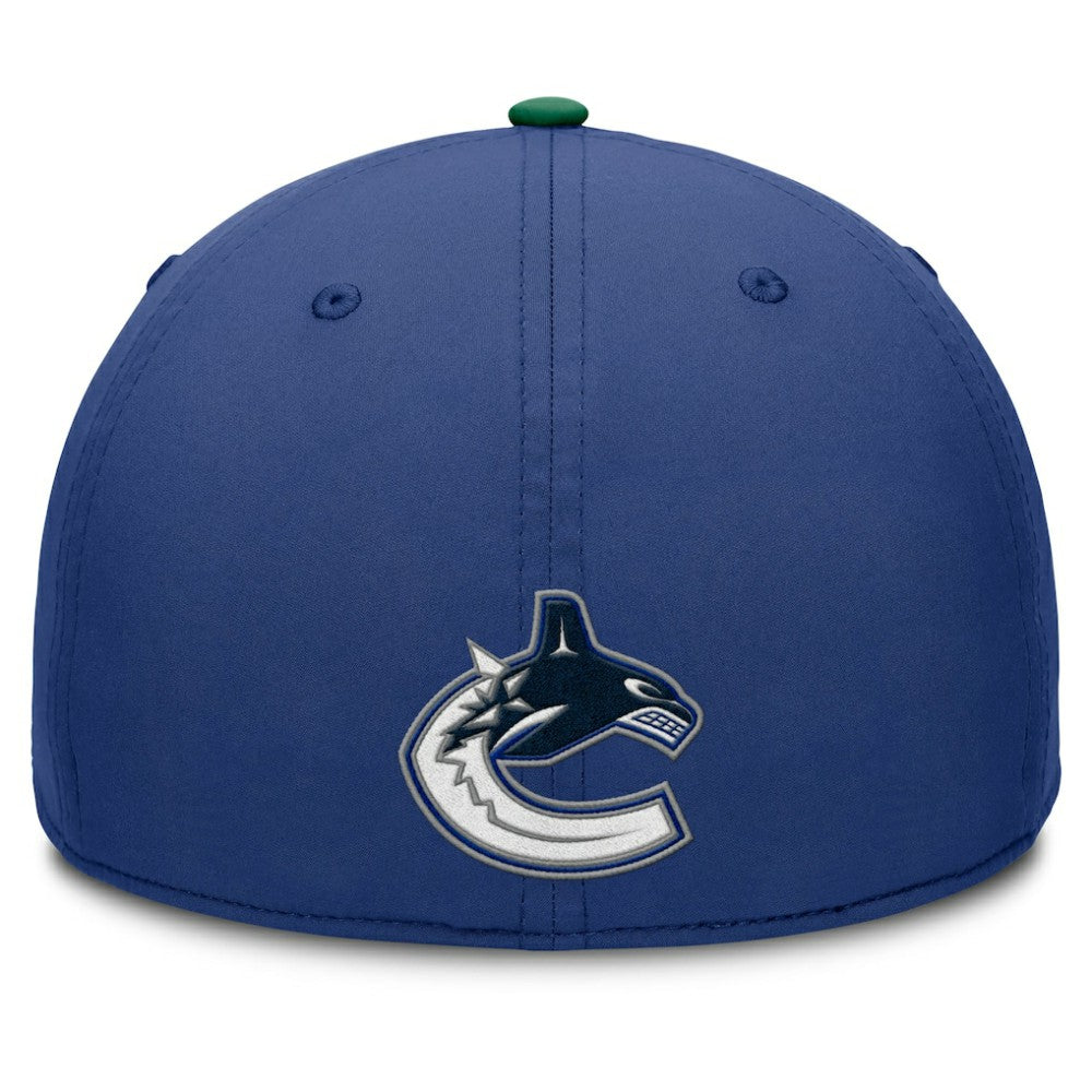 Vancouver Canucks Fanatics Authentic Pro Rink Team Code Flex Hat - Blue/Green - NHL 202498982