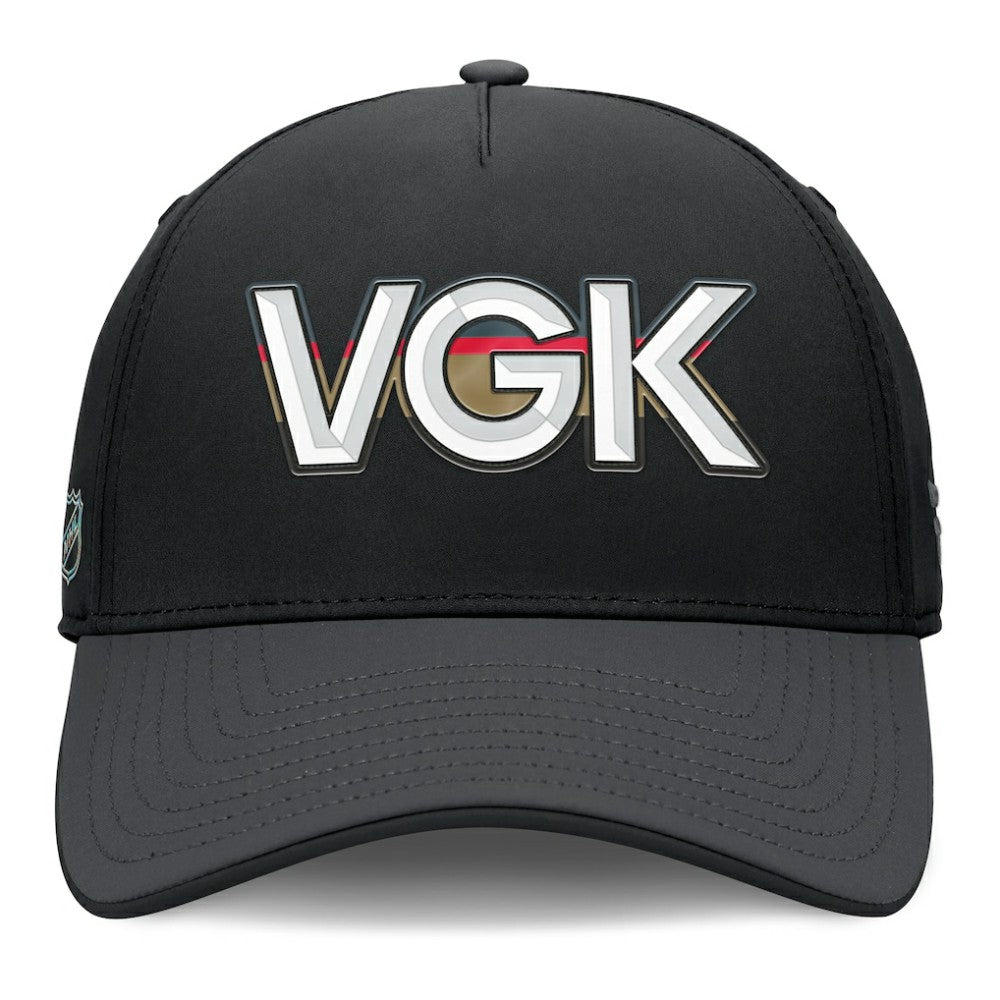 Vegas Golden Knights Fanatics Authentic Pro Rink Team Code Flex Hat - Black/Charcoal - NHL 202498984