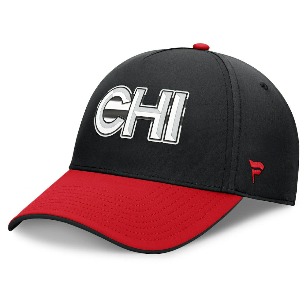 Chicago Blackhawks Fanatics Authentic Pro Rink Team Code Flex Hat - Black/Red - NHL 202498991