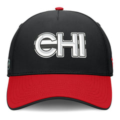 Chicago Blackhawks Fanatics Authentic Pro Rink Team Code Flex Hat - Black/Red - NHL 202498991