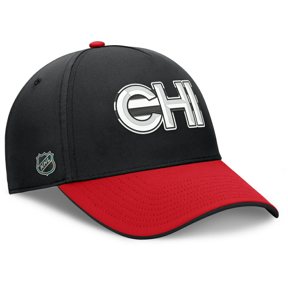 Chicago Blackhawks Fanatics Authentic Pro Rink Team Code Flex Hat - Black/Red - NHL 202498991