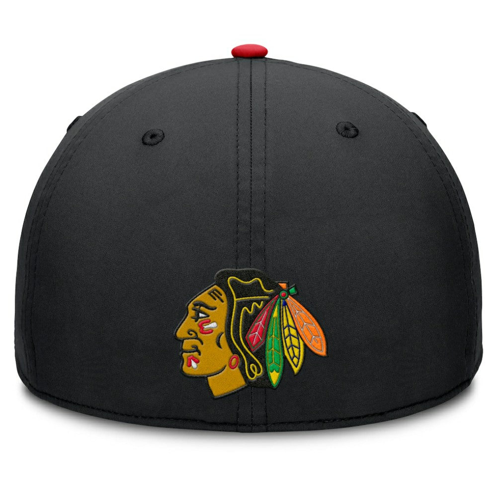 Chicago Blackhawks Fanatics Authentic Pro Rink Team Code Flex Hat - Black/Red - NHL 202498991