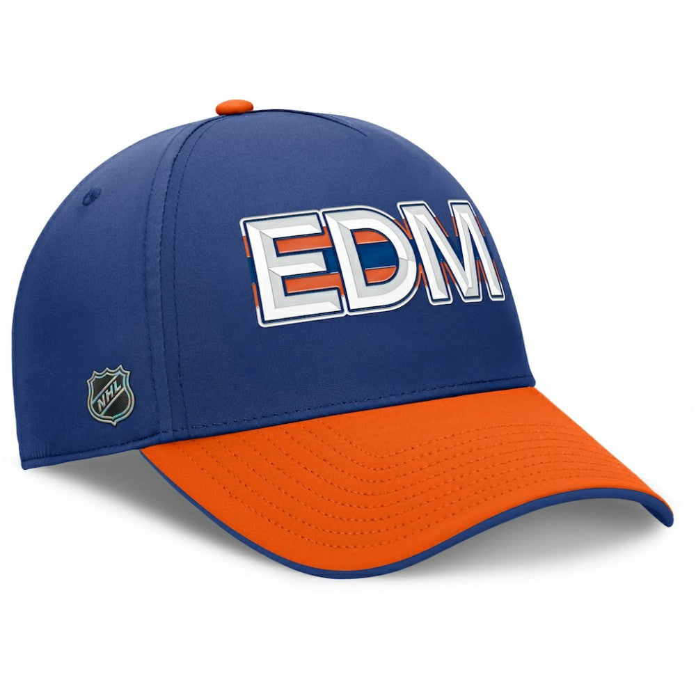 Edmonton Oilers Fanatics Authentic Pro Rink Team Code Flex Hat - Royal/Orange - NHL 202498992