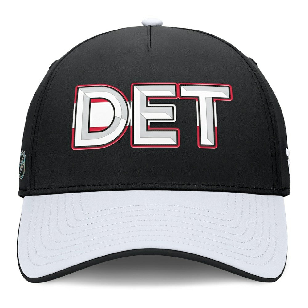 Detroit Red Wings Fanatics Authentic Pro Rink Team Code Flex Hat - Black/White - NHL 202498995