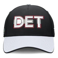 Detroit Red Wings Fanatics Authentic Pro Rink Team Code Flex Hat - Black/White - NHL 202498995