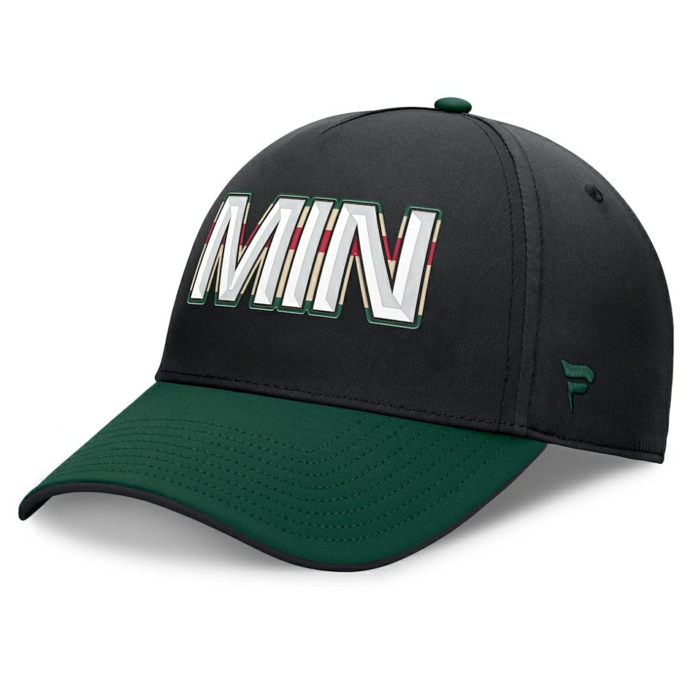 Minnesota Wild Fanatics Authentic Pro Rink Team Code Flex Hat - Black/Green - NHL 202498998