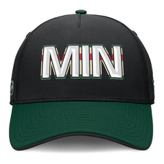 Minnesota Wild Fanatics Authentic Pro Rink Team Code Flex Hat - Black/Green - NHL 202498998