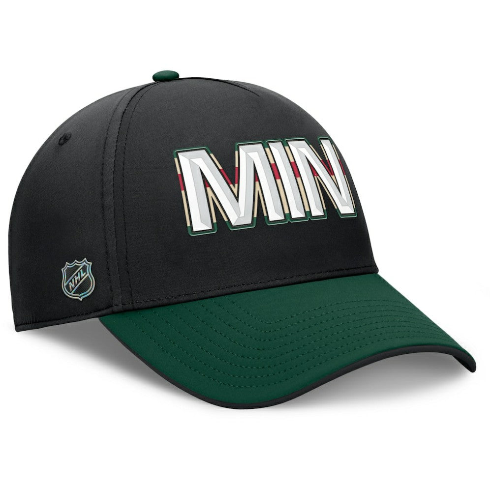 Minnesota Wild Fanatics Authentic Pro Rink Team Code Flex Hat - Black/Green - NHL 202498998