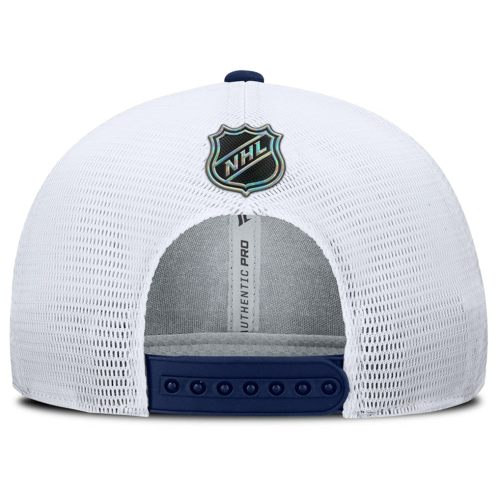 Washington Capitals Fanatics Authentic Pro Rink Lockup Adjustable Trucker Hat - Navy/White - NHL 202499008