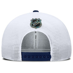 New York Rangers Fanatics Authentic Pro Rink Lockup Adjustable Trucker Hat - Navy/White - NHL 202499011