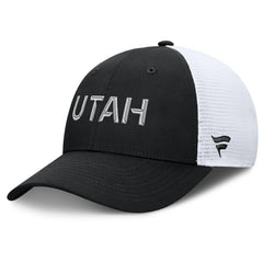 Utah Mammoth Fanatics Authentic Pro Rink Lockup Adjustable Trucker Hat - Black/White - NHL 202499012