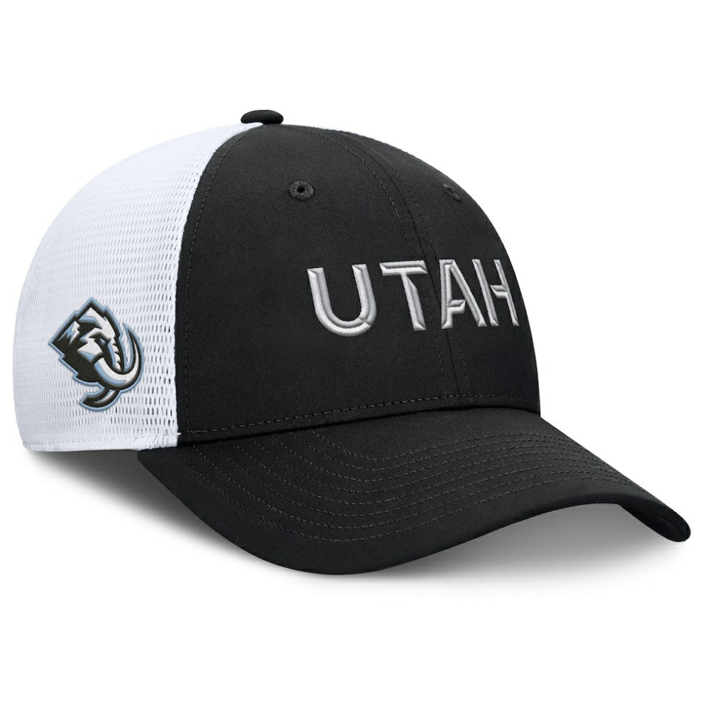 Utah Mammoth Fanatics Authentic Pro Rink Lockup Adjustable Trucker Hat - Black/White - NHL 202499012