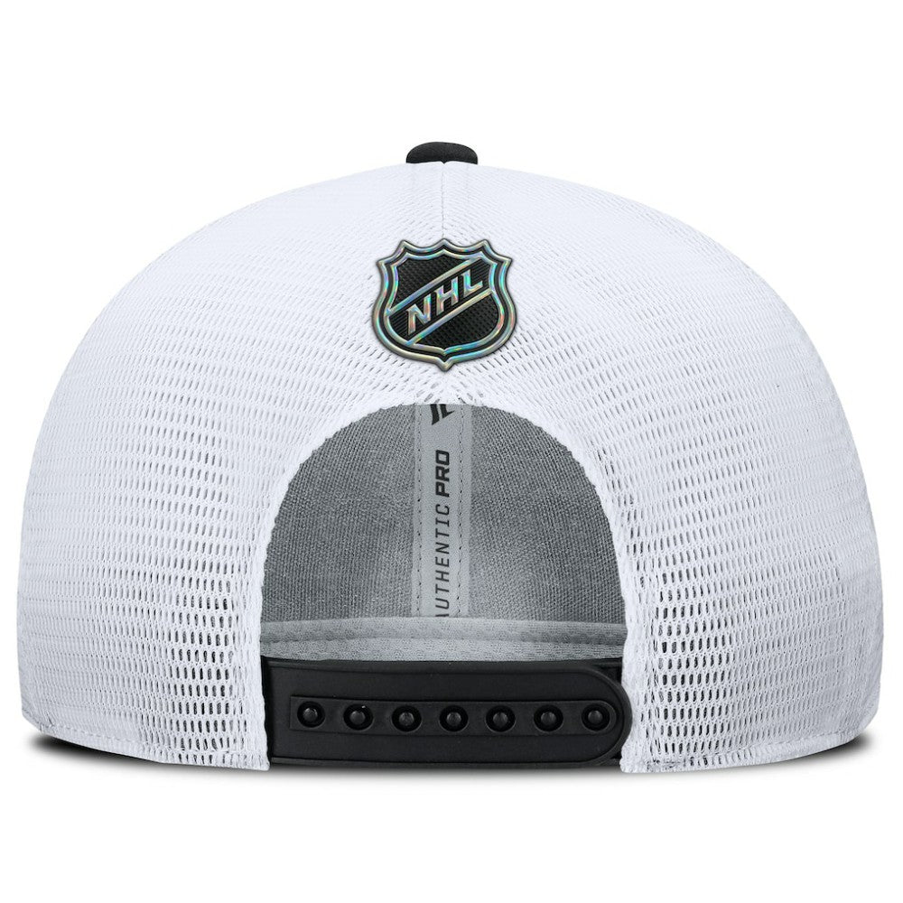 Utah Mammoth Fanatics Authentic Pro Rink Lockup Adjustable Trucker Hat - Black/White - NHL 202499012