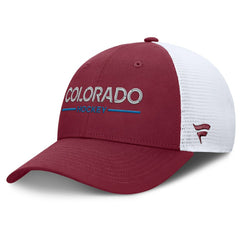 Colorado Avalanche Fanatics Authentic Pro Rink Lockup Adjustable Trucker Hat - Burgundy/White - NHL 202499019