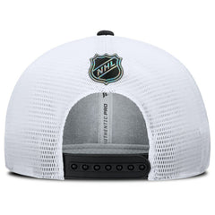 Chicago Blackhawks Fanatics Authentic Pro Rink Lockup Adjustable Trucker Hat - Black/White - NHL 202499022