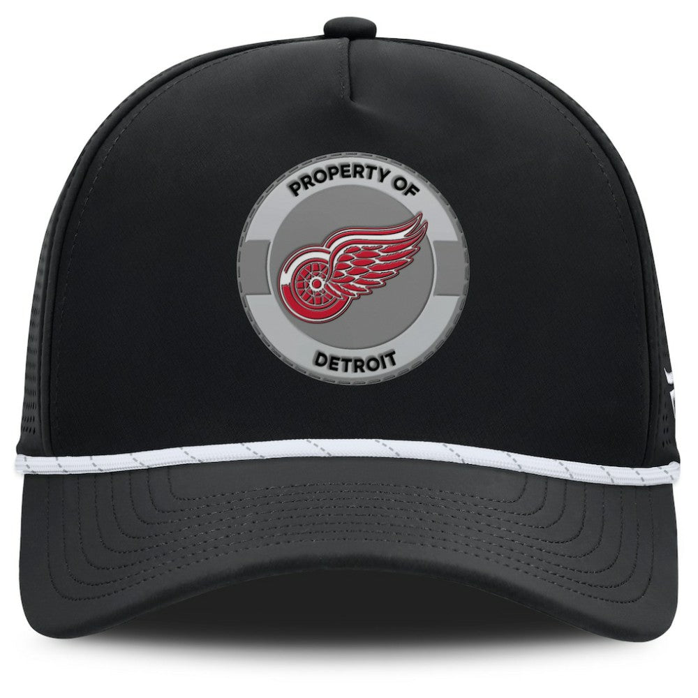 Detroit Red Wings Fanatics Authentic Pro Rink Adjustable Hat - Black - NHL 202499045